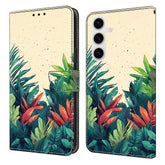 Étui portefeuille à rabat en cuir PU pour Samsung Galaxy S25 avec motif imprimé