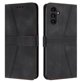 For Samsung Galaxy S25 FE Case Triangle Imprinted Anti-Scratch Phone Wallet Cover - TechGearPal