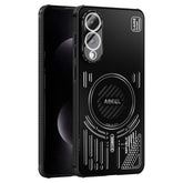 ABEEL Für Samsung Galaxy S25 Edge Magnetische Hülle Aluminiumlegierung + PC + TPU Hohle Wärmeableitungs-Telefonabdeckung