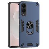 Für Samsung Galaxy S25 Edge Hülle PC + TPU Drop Defend Telefonabdeckung mit Ringständer