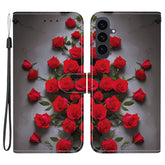 Étui portefeuille en cuir avec dragonne pour Samsung Galaxy S25 FE