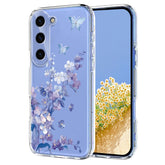 For Samsung Galaxy S24 Case Butterfly Floral Pattern Printing TPU Phone Back Cover