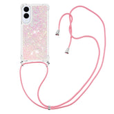For Samsung Galaxy S25 Edge TPU Case Quicksand Phone Cover with Lanyard