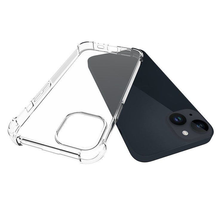 For iPhone 15 Super Clear TPU Cell Phone Case Non-Slip Anti-Dust Mobile Phone Back Cover Shell - TechGearPal