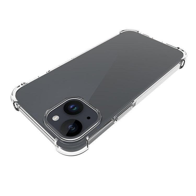 For iPhone 15 Super Clear TPU Cell Phone Case Non-Slip Anti-Dust Mobile Phone Back Cover Shell - TechGearPal