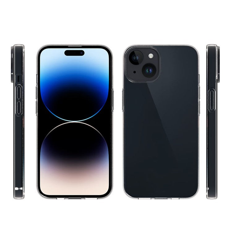 For iPhone 15 Glossy Waterproof TPU Cell Phone Case Shockproof Anti-Dust Mobile Phone Cover Shell - TechGearPal