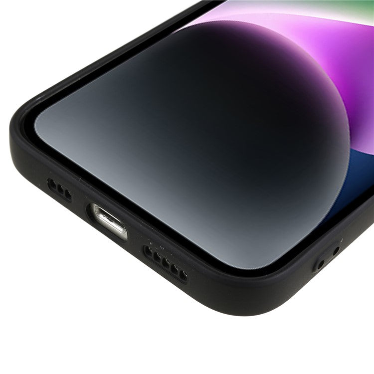 Fiber Lining Shell for iPhone 15 Candy Color Anti-Drop TPU Phone Case Rubberized Phone Cover - TechGearPal