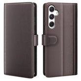 For Samsung Galaxy S24 Case Genuine Split Leather Phone Cover with Wallet Stand