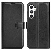 For Samsung Galaxy S24 Case Magnetic Closure Litchi Texture Leather Phone Cover - TechGearPal