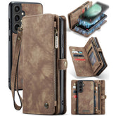 For Samsung Galaxy S23 FE Phone Cases CASEME 008 Leather Cover with Detachable Wallet and Strap - TechGearPal