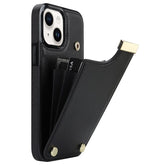 For iPhone 13 Card Holder Phone Case TPU + PU Leather Protective Cove - TechGearPal
