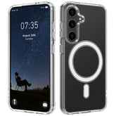 For Samsung Galaxy S24 Magnetic Phone Case Shock Absorbing Acrylic+TPU Back Shell