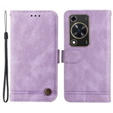 Étui portefeuille en cuir avec support et dragonne pour Huawei Enjoy 70 4G / Nova Y72 4G