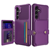 For Samsung Galaxy S24 Phone Cases with Card Holder Shockproof PU Leather Back Cover