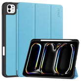 ENKAY HAT PRINCE For iPad Pro 11 (2024) Tri-Fold Stand Tablet Case PU Leather+TPU Smart Cover with Pencil Holder