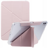 MUTURAL For iPad Pro 11 (2025) / 11 (2024) Case PU Leather Clear Back Tablet Cover with Pencil Holder Origami Standing