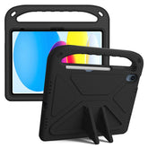For iPad (2025) / 10.9 (2022) Portable Hand Grip EVA Tablet Case Foldable Kickstand Shockproof Protective Cover - TechGearPal