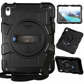 For iPad (2025) / 10.9 (2022) TPU+PC Tablet Case Rotating Hand Strap Kickstand Cover with Shoulder Strap - TechGearPal