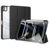 DUX DUCIS TOBY Series For iPad Pro 11 (2024) Case PU Leather Business Tri-fold Stand Tablet Cover with Pen Holder