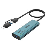 ONTEN UCA613+ USB-A / USB-C to 3 x USB3.2 + USB-C Charging Port + SD / TF Card Reader Hub - TechGearPal