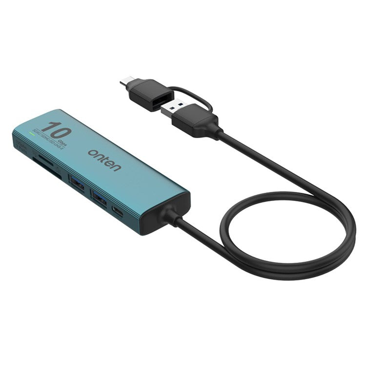ONTEN UCA613+ USB-A / USB-C to 3 x USB3.2 + USB-C Charging Port + SD / TF Card Reader Hub - TechGearPal