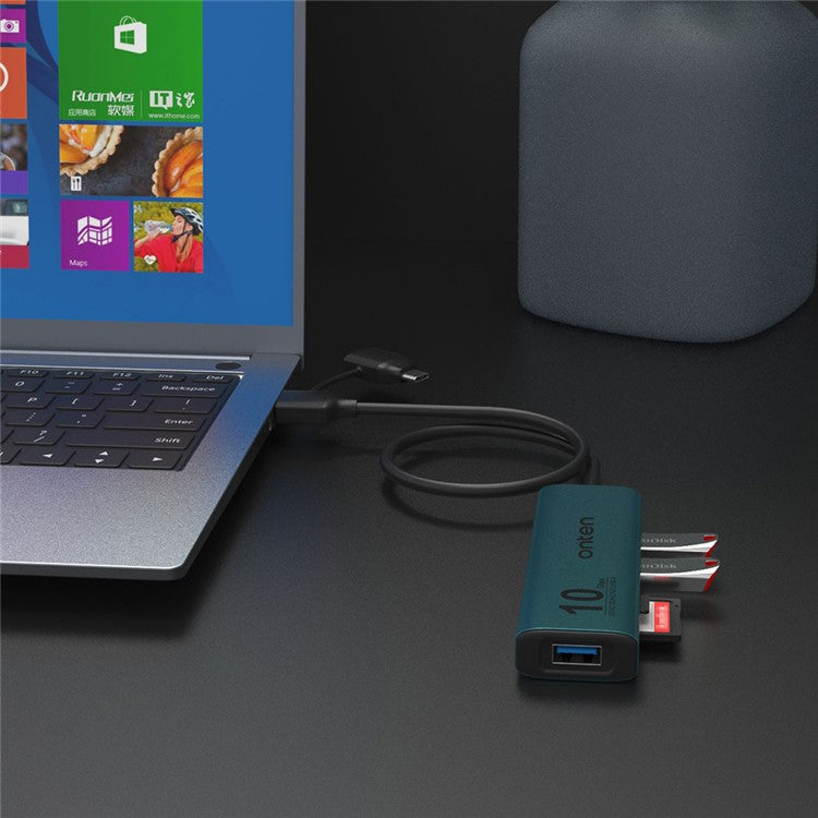 ONTEN UCA613+ USB-A / USB-C to 3 x USB3.2 + USB-C Charging Port + SD / TF Card Reader Hub - TechGearPal