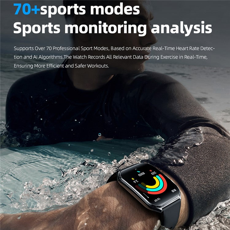 MT61 Ultra Thin Smart Watch 1.96 Inch AMOLED Curved Screen Bluetooth-Compatible Calling Health Monitor, Steel Strap - TechGearPal