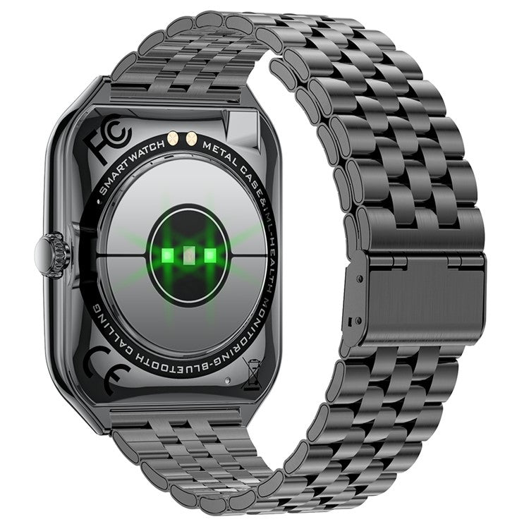 MT61 Ultra Thin Smart Watch 1.96 Inch AMOLED Curved Screen Bluetooth-Compatible Calling Health Monitor, Steel Strap - TechGearPal