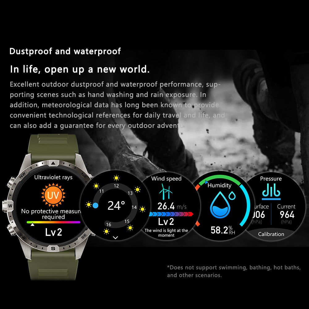 GT45 1.6-inch Outdoor Smart Watch Bluetooth-compatible Call Fitness Tracker Bracelet with Heart Rate Blood Pressure Sleep Monitor - TechGearPal