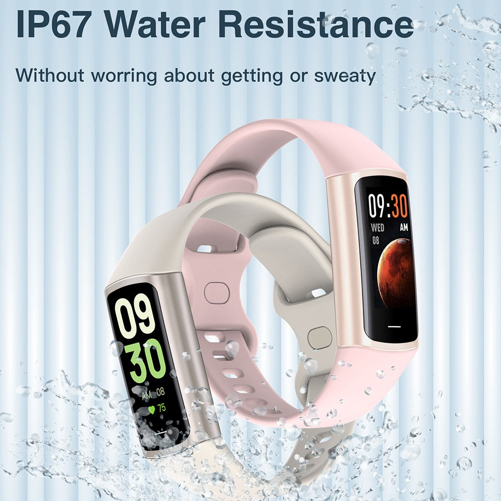 C68L 0.96" Smart Watch with Heart Rate, Temperature Monitoring Message Push Pedometer Sports Bracelet - TechGearPal