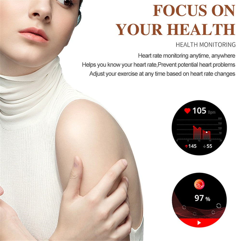 Watch3 pro 1.3" AMOLED Smart Watch with Metal Case Bluetooth-compatible Call Women Health Bracelet with Heart Rate Monitoring - TechGearPal