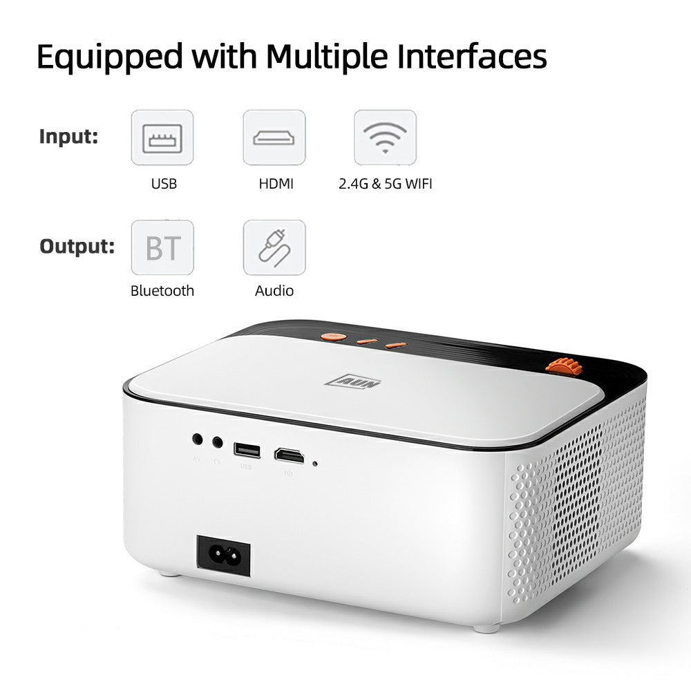 AUN Z5S Portable Full HD Home Cinema 1080P Android Video Projector 4K Movie Decode 3D Mini Smart Theater