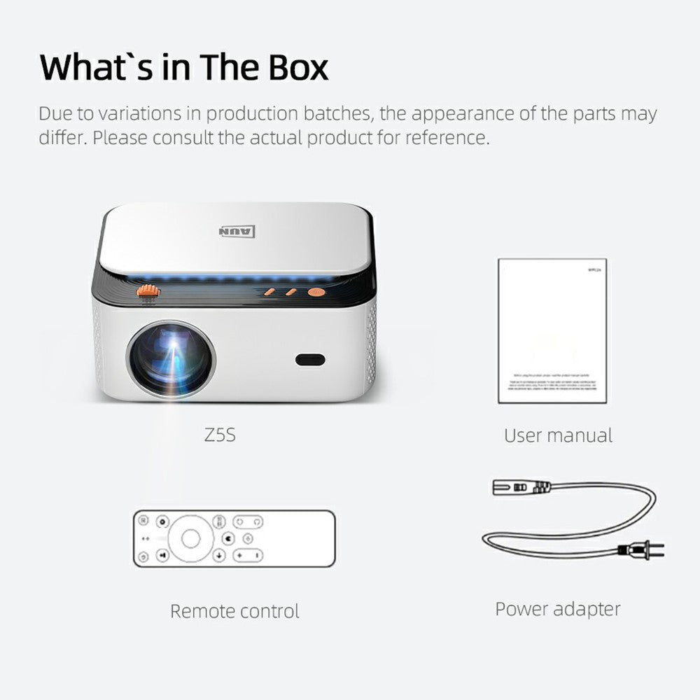 AUN Z5S Portable Full HD Home Cinema 1080P Android Video Projector 4K Movie Decode 3D Mini Smart Theater