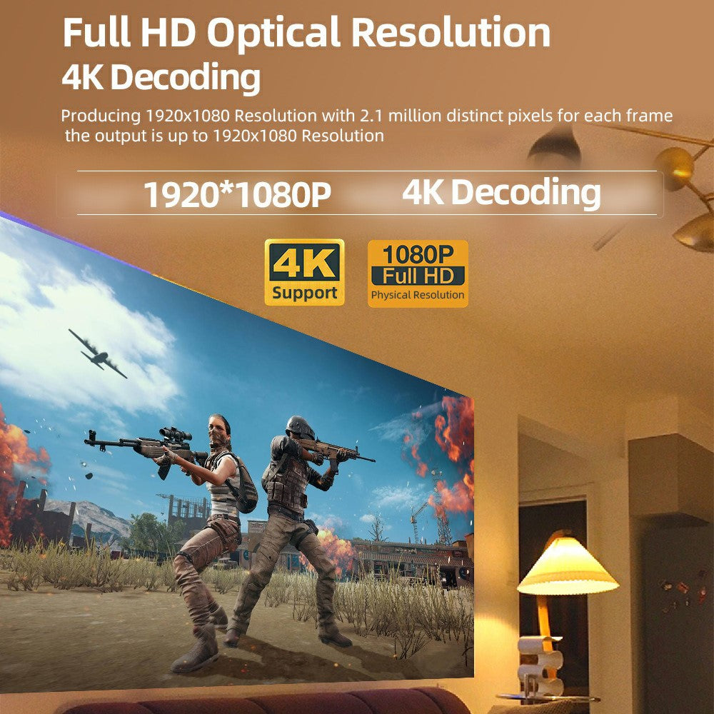 AUN Z5S Portable Full HD Home Cinema 1080P Android Video Projector 4K Movie Decode 3D Mini Smart Theater