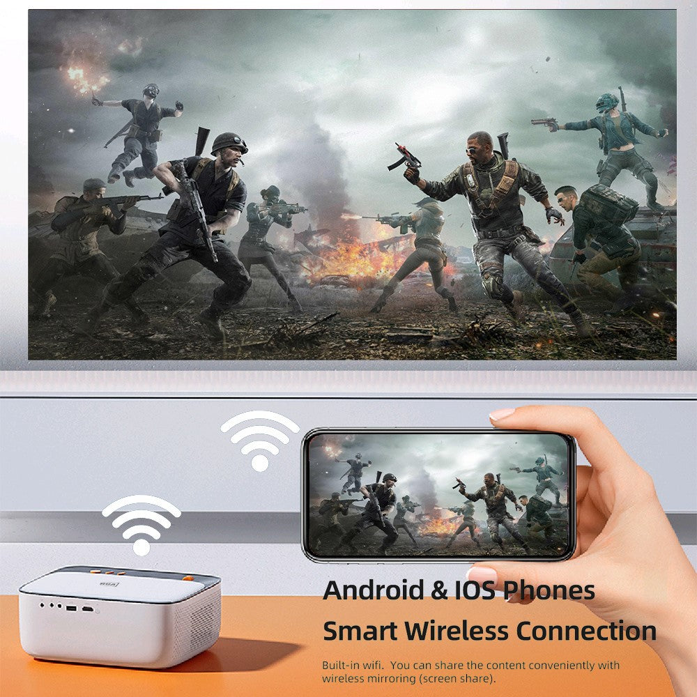 AUN Z5S Portable Full HD Home Cinema 1080P Android Video Projector 4K Movie Decode 3D Mini Smart Theater