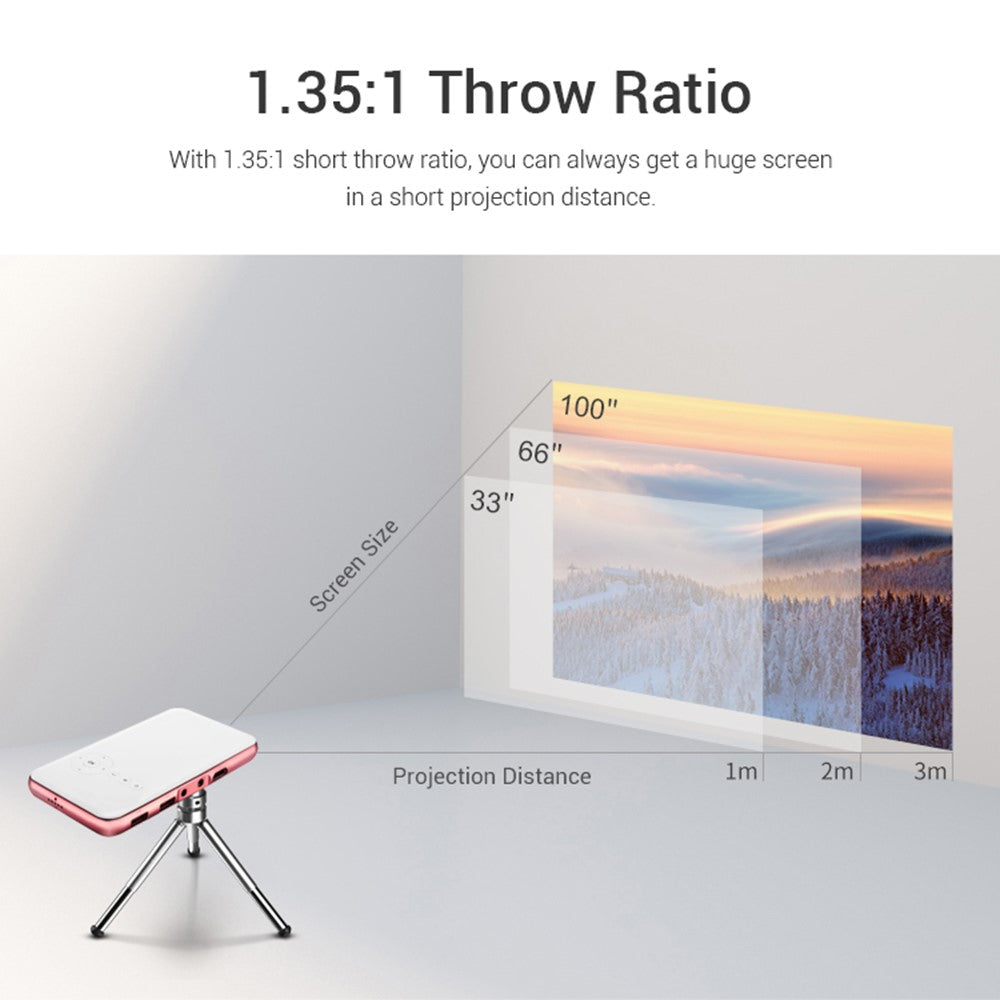 HOTACK D047A Portable Wireless Projector Mini Home Theater Projector with Bluetooth-compatible WiFi Functions Support 32GTF Card
