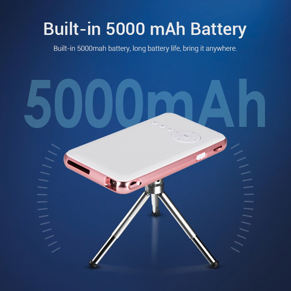 HOTACK D047A Portable Wireless Projector Mini Home Theater Projector with Bluetooth-compatible WiFi Functions Support 32GTF Card