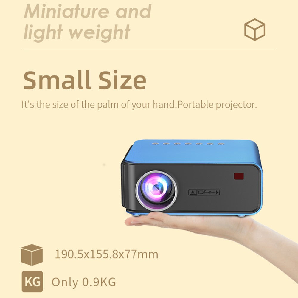 T4 Portable Mini Projector WiFi Mobile Phone Screen Mirroring Home Theater LED Video Projector