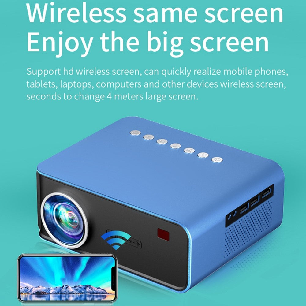 T4 Portable Mini Projector WiFi Mobile Phone Screen Mirroring Home Theater LED Video Projector