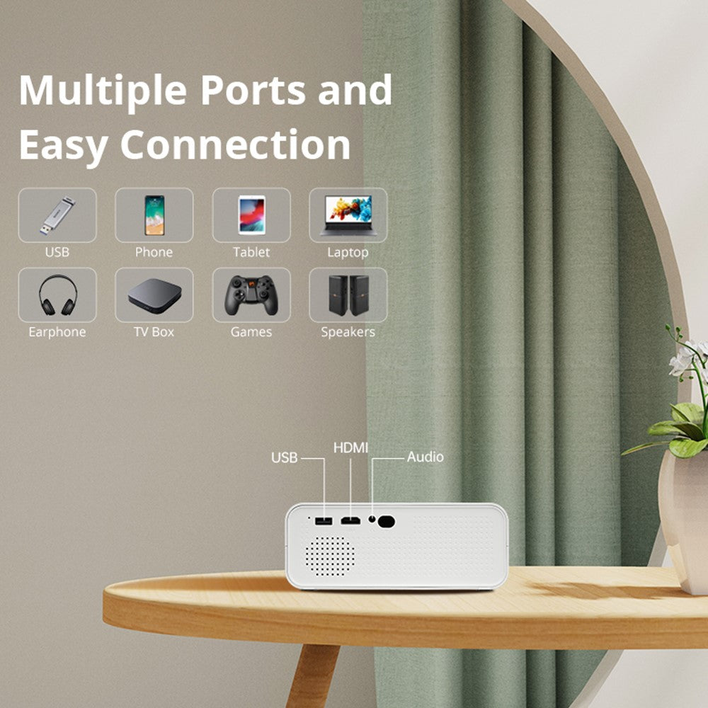 L012AQ 4K Projector with WiFi 6 Bluetooth-compatible 5.2 Android 11 WIFI 6 720P 1+8G Smart Home Projector
