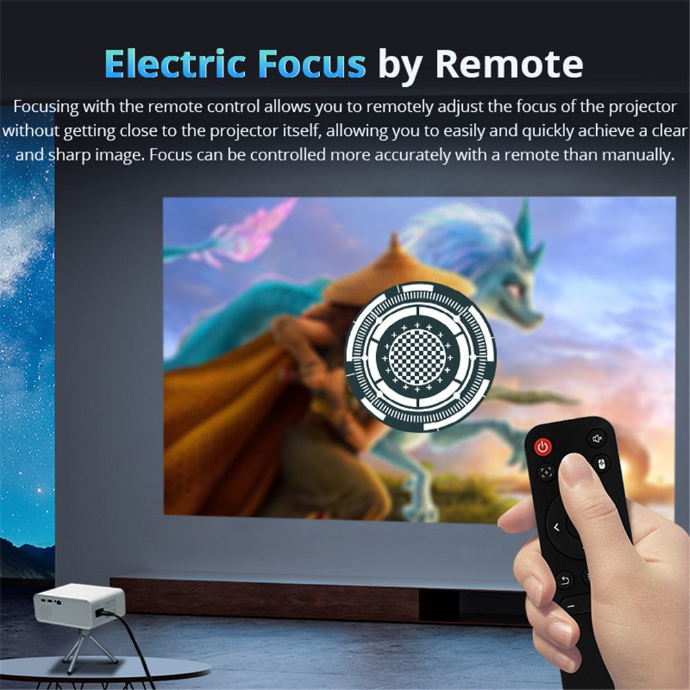 L012AQ 4K Projector with WiFi 6 Bluetooth-compatible 5.2 Android 11 WIFI 6 720P 1+8G Smart Home Projector