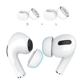 AHASTYLE WG86 2 Pairs Silicone Earphone Tips Replacement for Apple AirPods Pro 2, Size: S+L - TechGearPal
