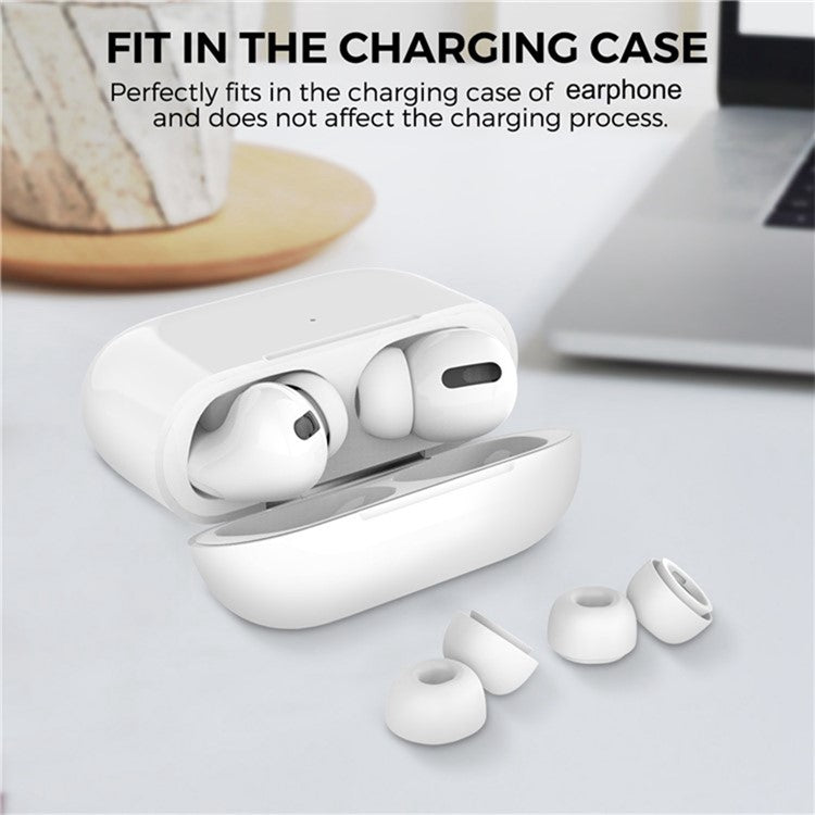 AHASTYLE WG86 2 Pairs Silicone Earphone Tips Replacement for Apple AirPods Pro 2, Size: S+L - TechGearPal