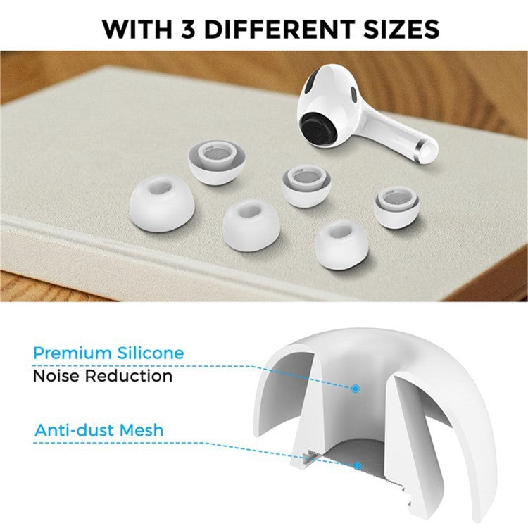AHASTYLE WG86 2 Pairs Silicone Earphone Tips Replacement for Apple AirPods Pro 2, Size: S+L - TechGearPal