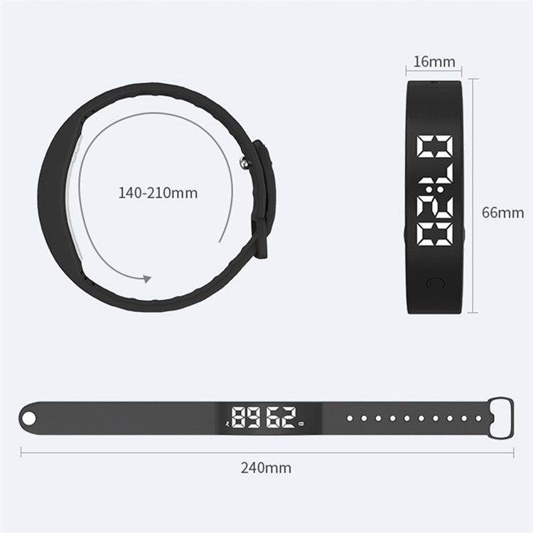 W5SV Smart Bracelet with Vibrating Alarm, Sleep Monitoring Digital Display Electric Watch - TechGearPal