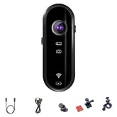 C3 Pro Thumb Action Camera 1080P HD Small Body Helmet Camera with Bicycle Holder for POV Vlogging Recording - TechGearPal