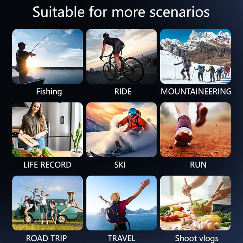 DV01 1.6 Inch 1080P HD Action Camera Loop Recording Outdoor Vlog Shooting WiFi Camcorder Built In Fill Light - TechGearPal