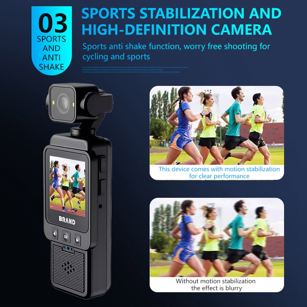 DV01 1.6 Inch 1080P HD Action Camera Loop Recording Outdoor Vlog Shooting WiFi Camcorder Built In Fill Light - TechGearPal