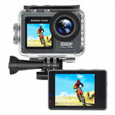 F502AA-G 2 Inch Wide Angle 1080P HD WiFi Action Camera with 30m Waterproof Case - TechGearPal