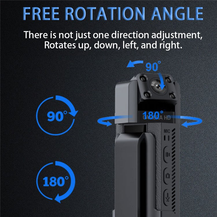 L16 HD Action Camera Night Vision Law Enforcement Sound Recording Video Recorder, No Memory Card - TechGearPal